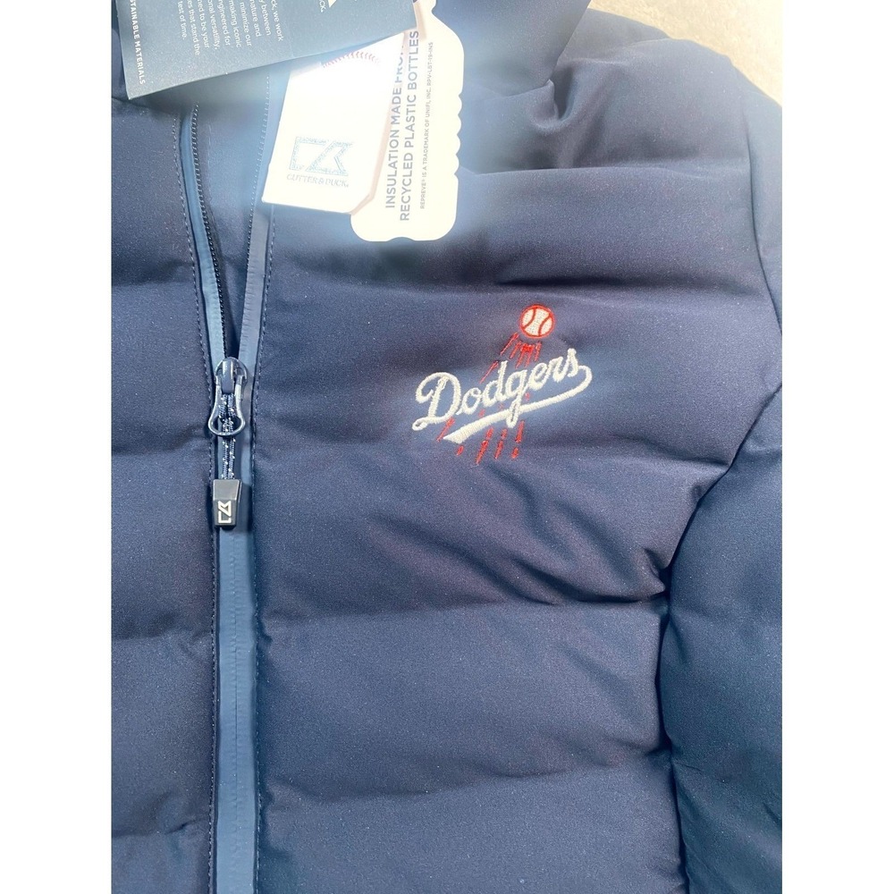 Cutter & Buck Los Angeles Dodgers Mountain Ridge Puffer Jacket Womens Medium - Picture 2 of 9